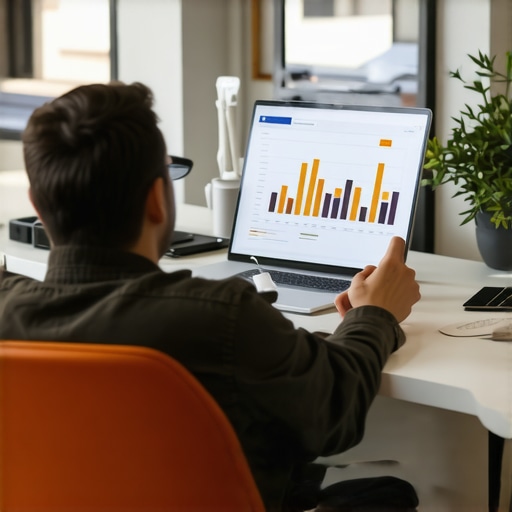 Business owner reviewing local SEO analytics and budget plans