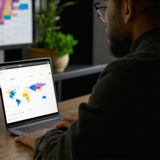 Entrepreneur reviewing local SEO data and map optimization results.