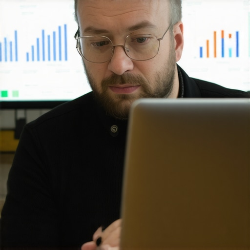 Local SEO Budget Analysis Business owner reviewing SEO campaign data on laptop