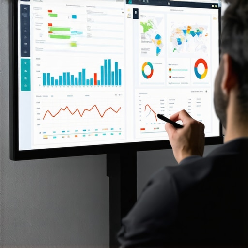 Person reviewing local SEO performance charts on a computer screen.