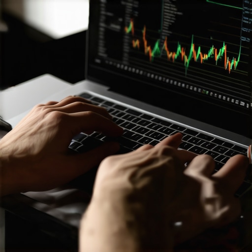 Analyzing SEO Budget Tools Person reviewing SEO tools on a laptop with financial data.