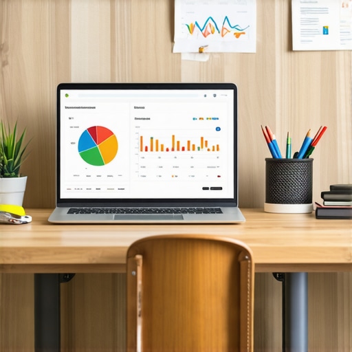 Person analyzing SEO dashboards on a laptop with various SEO tools and charts displayed