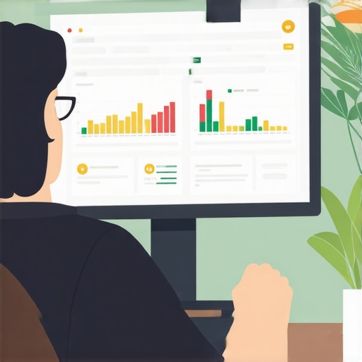 Person analyzing local SEO performance using advanced tools on a computer