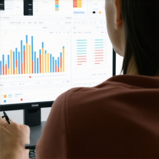 Person analyzing SEO costs and strategies using a laptop.