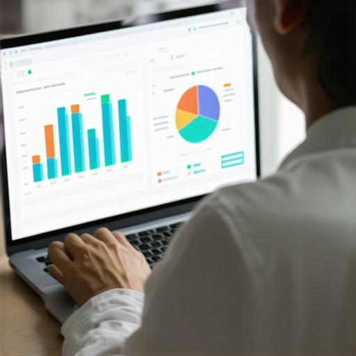 Person reviewing SEO analytics on a laptop screen