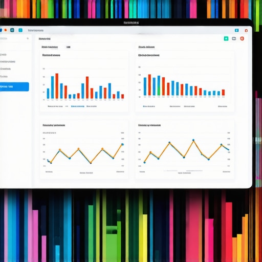 Laptop screen showing local SEO metrics and graphs