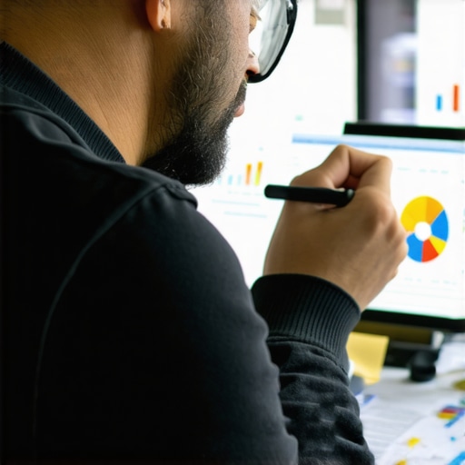 Business owner reviewing SEO analytics on digital devices to optimize local SEO budget