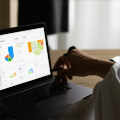 Person reviewing local SEO analytics on a laptop