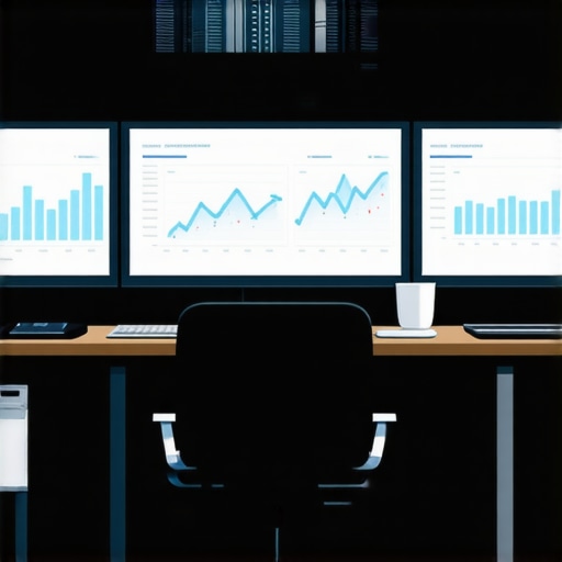 Screenshot of SEO analytics dashboards on multiple monitors showcasing website performance and optimization data.
