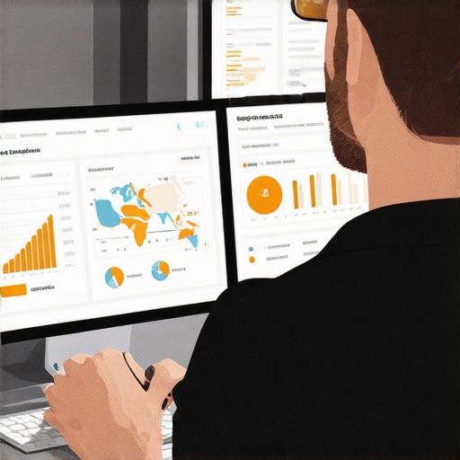 Business owner reviewing SEO budget and analytics on a laptop.