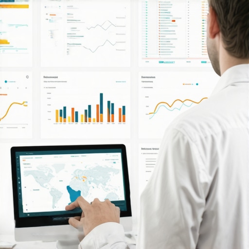 Business owner reviewing detailed local SEO performance dashboard on computer for sustained growth