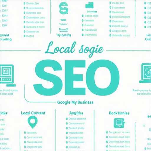 Infographic illustrating core local SEO techniques for small businesses.